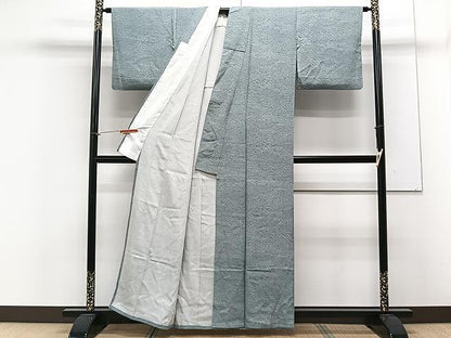 平和屋着物▽江戸小紋 単衣 風景花文 正絹 逸品 CAAX2493xi