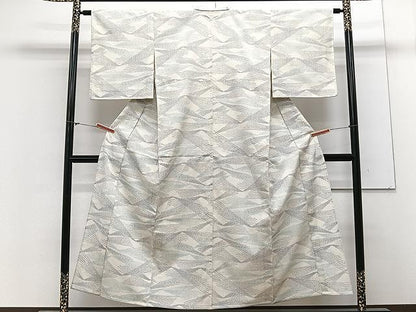 平和屋着物▽本塩沢　単衣　抽象文様　正絹　逸品　CAAX2495xi