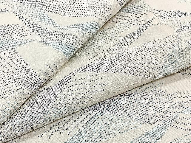 平和屋着物▽本塩沢　単衣　抽象文様　正絹　逸品　CAAX2495xi