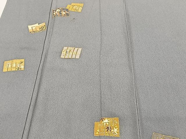 平和屋着物▽訪問着　単衣　駒刺繍　源氏香　枝花文　金彩　正絹　逸品　CAAX2497xi
