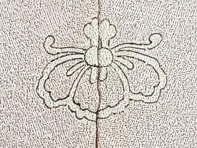 平和屋着物▽上質な色無地 単衣 紗綾形地紋 灰桜色 正絹 逸品 CAAX2498xi