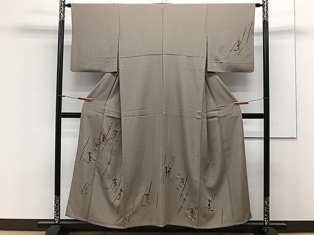 平和屋着物▽訪問着 単衣 総刺繍 人物文 正絹 逸品 CAAX2506xi