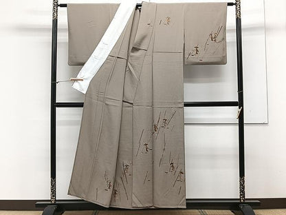 平和屋着物▽訪問着 単衣 総刺繍 人物文 正絹 逸品 CAAX2506xi