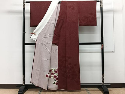 平和屋着物▽訪問着 単衣 無双 紗袷 紗×紗 草花文 正絹 逸品 CAAX2509xi