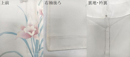平和屋着物▽訪問着 単衣 花蝶文 正絹 逸品 CAAX2511xi