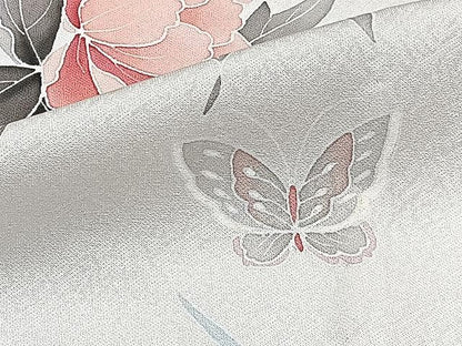 平和屋着物▽訪問着 単衣 花蝶文 正絹 逸品 CAAX2511xi