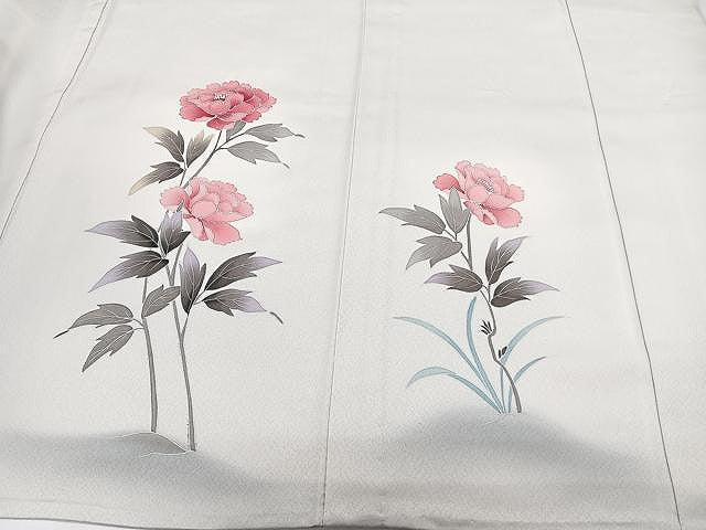 平和屋着物▽訪問着 単衣 花蝶文 正絹 逸品 CAAX2511xi