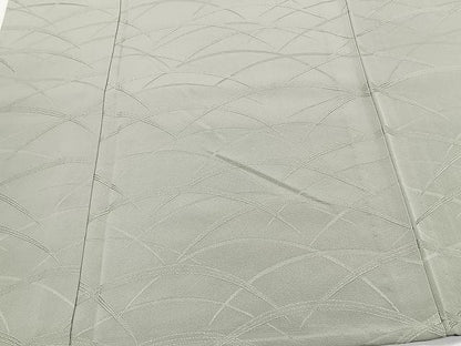 平和屋着物▽上質な色無地 単衣 芝地紋 青白橡色 正絹 逸品 CAAX2513xi