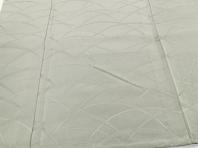 平和屋着物▽上質な色無地 単衣 芝地紋 青白橡色 正絹 逸品 CAAX2513xi