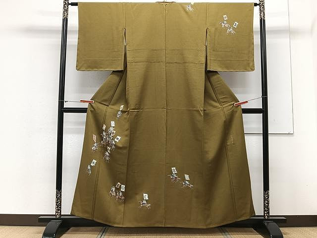 平和屋着物▽訪問着 単衣 人物文 正絹 逸品 CAAX2515xi