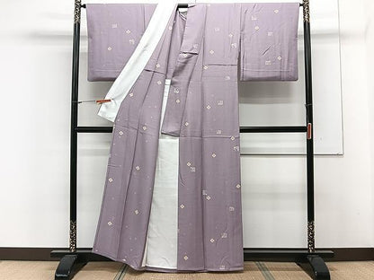 平和屋着物▽上質な小紋　単衣　源氏香　正絹　逸品　CAAX2516xi
