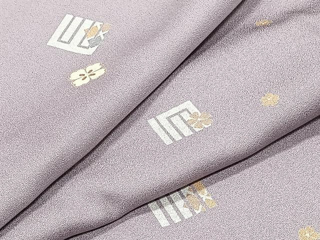 平和屋着物▽上質な小紋　単衣　源氏香　正絹　逸品　CAAX2516xi