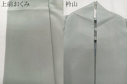 平和屋着物▽上質な色無地 単衣 柳鼠色 正絹 逸品 CAAX2520xi