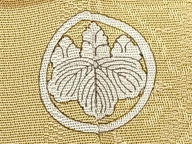 平和屋着物▽上質な色無地 単衣 枝葉地紋 木蘭色 正絹 逸品 CAAX2526xi