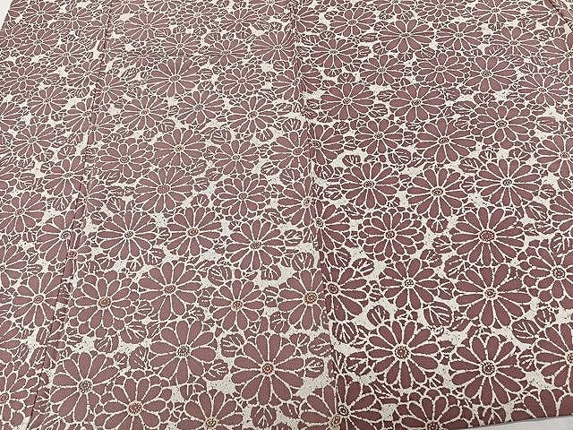 平和屋着物▽上質な小紋 単衣 菊 正絹 逸品 CAAX2529xi