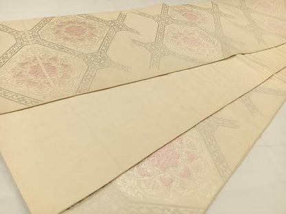 平和屋着物◎六通柄袋帯　唐織　蜀江更紗花文　正絹　逸品　CAAX2868id