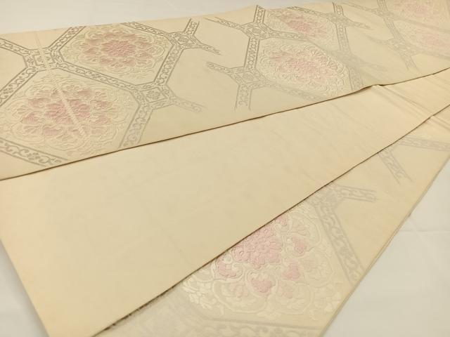 平和屋着物◎六通柄袋帯　唐織　蜀江更紗花文　正絹　逸品　CAAX2868id