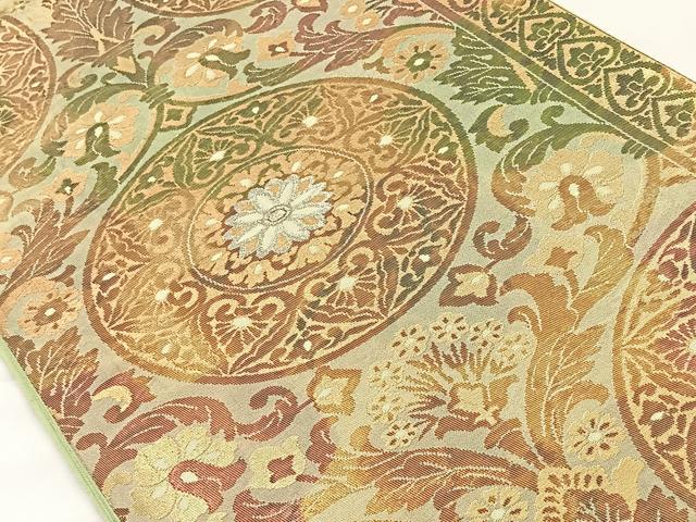 平和屋着物◎六通柄袋帯　絵皿更紗唐草文　正絹　逸品　CAAX2889id
