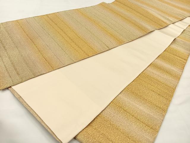 平和屋着物◎西陣 全通柄袋帯 霞文 金糸 正絹 逸品 CAAX2904id