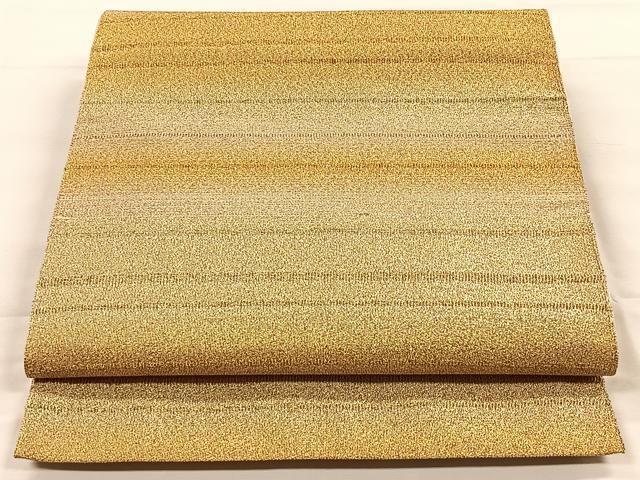 平和屋着物◎西陣 全通柄袋帯 霞文 金糸 正絹 逸品 CAAX2904id