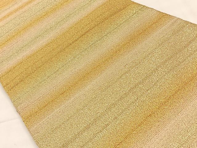 平和屋着物◎西陣 全通柄袋帯 霞文 金糸 正絹 逸品 CAAX2904id