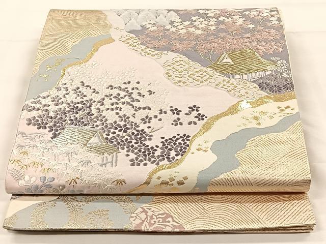 平和屋着物◎六通柄袋帯 唐織 洛北春秋抄 金銀糸 正絹 逸品 CAAX2908id