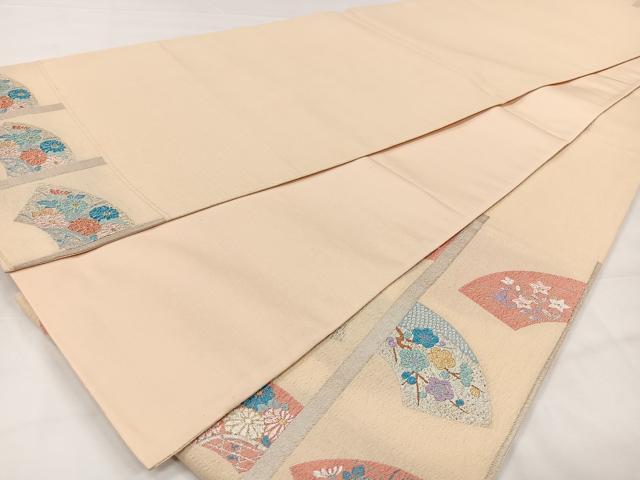 平和屋着物◎太鼓柄袋帯　唐織　地紙枝花間道　金銀糸　正絹　逸品　CAAX2938id