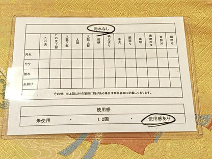 平和屋着物◎六通柄袋帯　唐織　几帳花鳥文　金糸　正絹　逸品　CAAX2941id