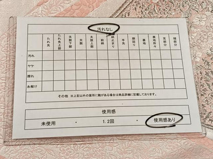 平和屋着物◎六通柄袋帯　唐織　色紙重ね正倉院花文　銀糸　正絹　逸品　CAAX2968id
