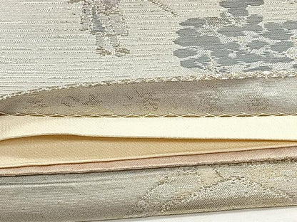 平和屋着物◎六通柄袋帯　東海道　廣重　銀糸　正絹　逸品　CAAX2969id