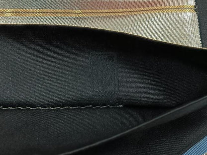 平和屋着物◎六通柄袋帯　作家物　唐織　飛鶴文　黒地　金糸　正絹　逸品　CAAX2972id