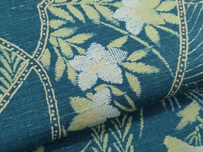 平和屋着物●上質な小紋　紬地　草花文　正絹　逸品　CAAX3039th