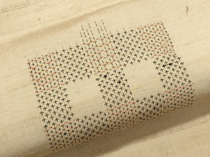 平和屋着物●上質な紬　100亀甲　吉祥文　正絹　逸品　CAAX3048th