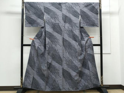 平和屋着物●上質な小紋 紬地 吉祥文 正絹 逸品 未使用 CAAX3051th