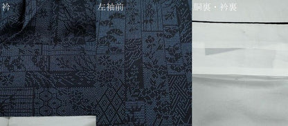 平和屋着物●本塩沢 短冊草花文 正絹 逸品 CAAX3052th