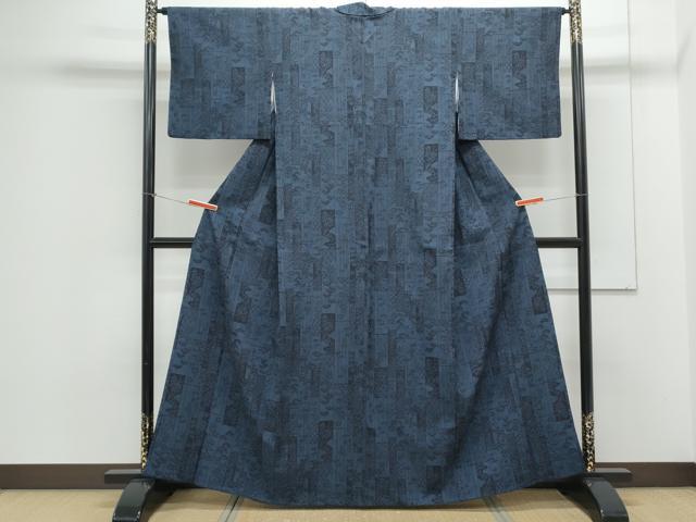 平和屋着物●本塩沢 短冊草花文 正絹 逸品 CAAX3052th