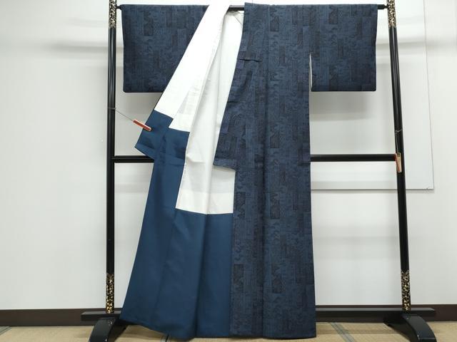 平和屋着物●本塩沢 短冊草花文 正絹 逸品 CAAX3052th