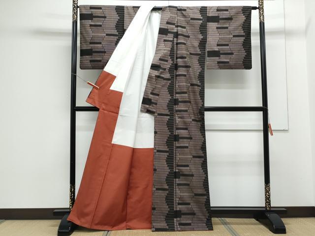 平和屋着物●本場大島紬 7マルキ 吉祥文 正絹 逸品 CAAX3056th