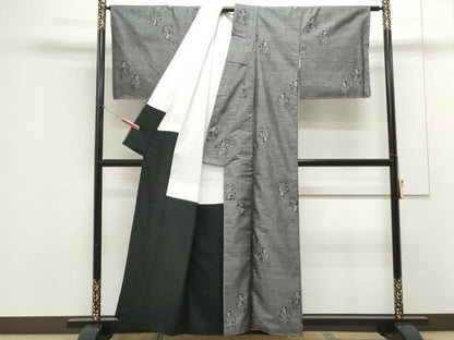 平和屋着物●本場大島紬 9マルキ 人物文 正絹 逸品 CAAX3059th