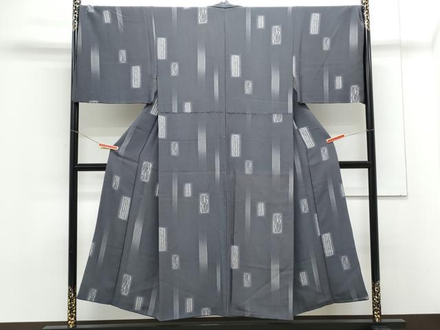 平和屋着物●男性 小紋 短冊吉祥文 蛍暈し 正絹 逸品 CAAX3063th