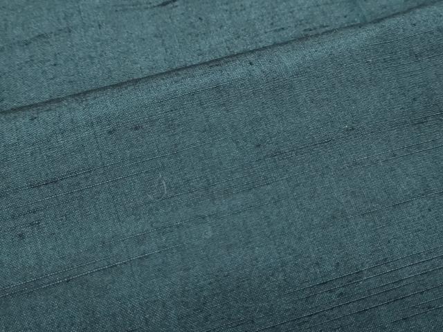 平和屋着物●男性 紬 色無地 高麗納戸色 正絹 逸品 CAAX3064th
