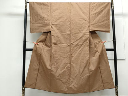 平和屋着物●男性　紬　格子文　正絹　逸品　CAAX3068th