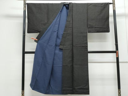 平和屋着物●男性　髭紬　霞文　正絹　逸品　CAAX3069th
