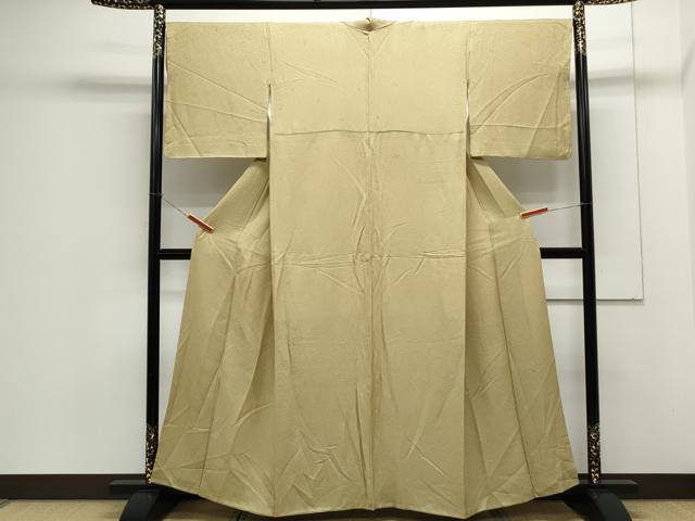 平和屋着物●上質な色無地　舞花地紋　利休茶色　正絹　逸品　CAAX3086th