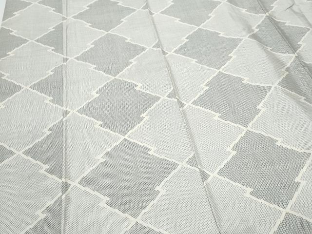 平和屋着物●本場大島紬 白大島 7マルキ 松皮菱文 正絹 逸品 CAAX3094th