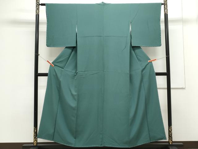 平和屋着物●上質な色無地 作家物 御召茶色 正絹 逸品 CAAX3108th