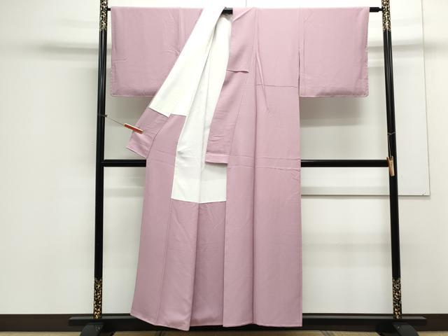 平和屋着物●上質な色無地　石竹色　正絹　逸品　CAAX3116th