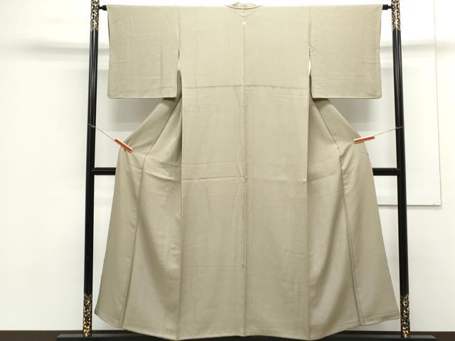 平和屋着物●上質な色無地　灰汁色　正絹　逸品　CAAX3120th