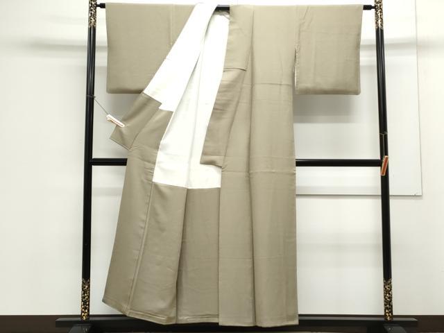 平和屋着物●上質な色無地　灰汁色　正絹　逸品　CAAX3120th