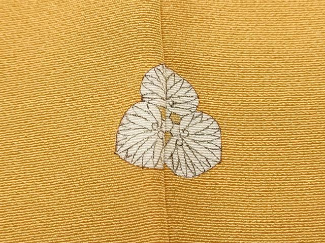 平和屋着物●上質な色無地　柑子色　正絹　逸品　CAAX3122th